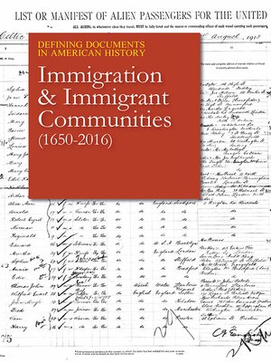 Defining Documents In American History: Immigration & Immigrant ...